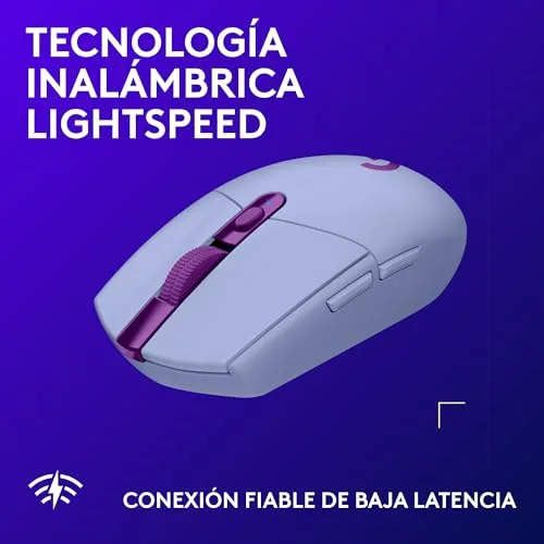 Logitech G ▫️ Rato de jogos sem fios G305 Lightspeed, Hero 12K, Lilás 3