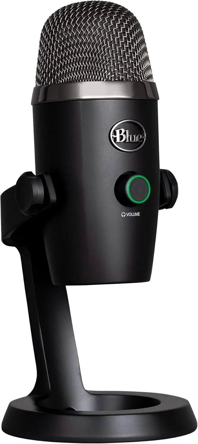 Logitech for Creators ▫️ Blue Yeti Nano - Microfone de condensador USB premium, gravação, streaming, jogos, podcasting, PC, Mac, efeitos Blue VO!CE, cardioide e omnidirecional, sem latência - Preto