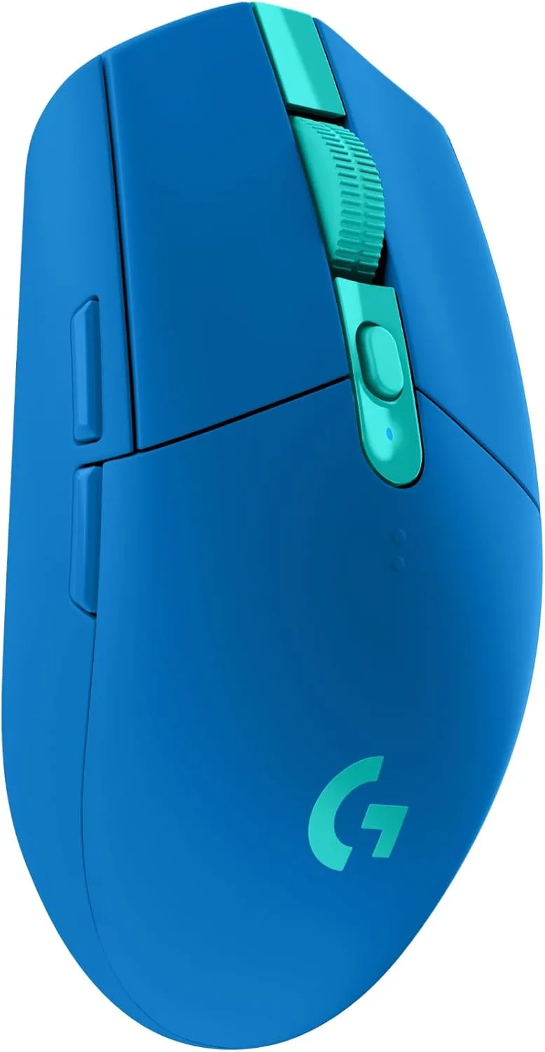 Logitech G ▫️ G305 Lightspeed Wireless Gaming Mouse, 12K Hero Captor, 12.000 dpi, ultra-leve, bateria de 250h, 6 botões programáveis, memória integrada, PC/Mac - Azul