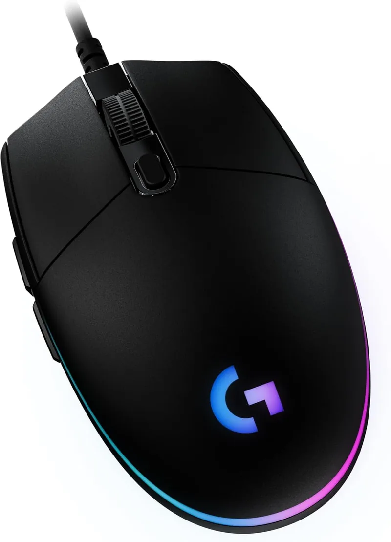 Logitech G ▫️ G203 LIGHTSYNC Gaming Mouse com iluminação RGB personalizável, 6 botões programáveis, sensor de jogos 8K, rastreamento de até 8.000 dpi, ultraleve - Preto