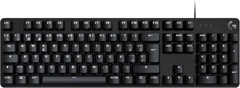 Logitech G ▫️ Teclado mecânico para jogos G413 SE de tamanho normal - Retroiluminado com interruptores mecânicos táteis, anti-ghosting, compatível com Windows e macOS, disposição QWERTY espanhola - Preto