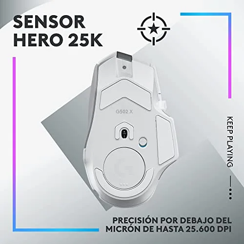 Logitech G ▫️ 502 X Plus Lightspeed – Rato sem fios RGB para jogos 4