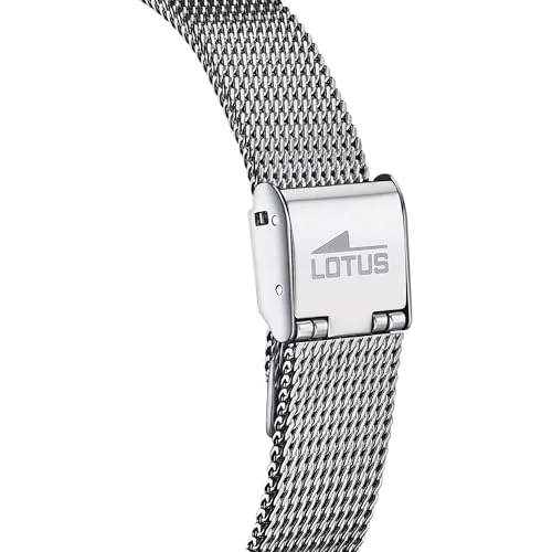 LOTUS ▫️ Relógio para mulher, analógico, em aço inoxidável 316L prateado - Mecanismo de quartzo - Vidro mineral de alta resistência - Resistente à água até 5 ATM 18737 - Minimalist for Her 2