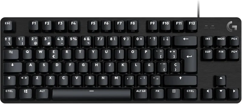 Logitech G ▫️ G413 TKL SE Mechanical Gaming Keyboard - Teclado retroiluminado compacto com interruptores tácteis mecânicos, anti-ghosting, compatível com Windows, macOS, layout QWERTY inglês - Preto
