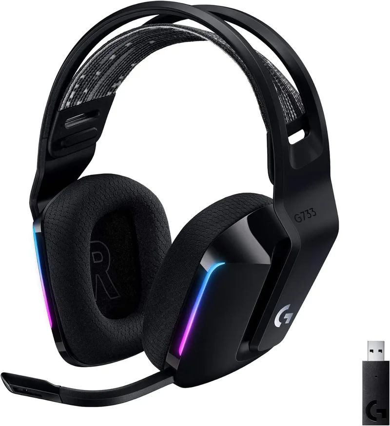 Logitech G ▫️ Auscultadores sem fios G733 Lightspeed com microfone