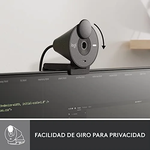 Logitech ▫️ Webcam Brio 300 Full HD com obturador de privacidade 5