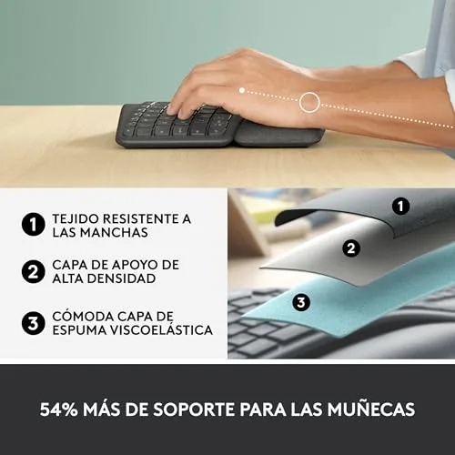 Logitech ▫️ Teclado sem fios e ergonómico Ergo K860 - Teclado com teclado separado 5