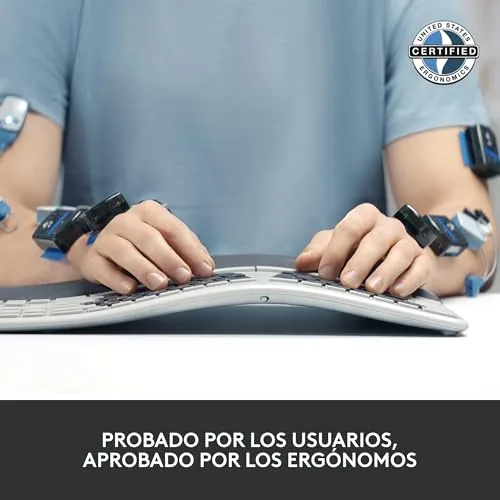 Logitech ▫️ Teclado sem fios e ergonómico Ergo K860 - Teclado com teclado separado 6