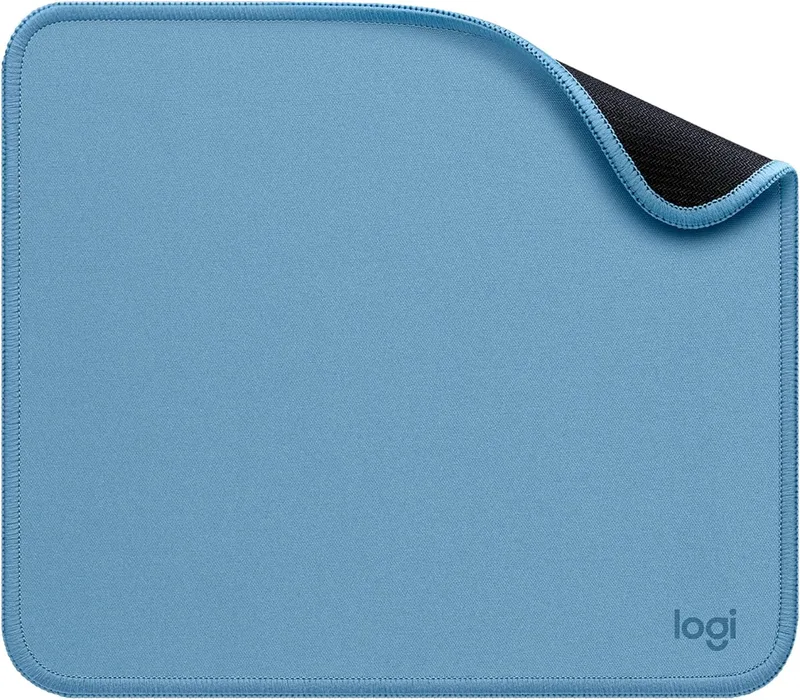 Logitech ▫️ Tapete de rato - Série Studio, com base de borracha antideslizante, superfície resistente a derrames, materiais duráveis, portátil, design moderno e moderno - Azul