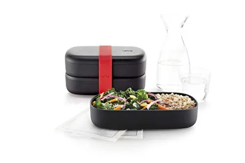 Lékué ▫️ Recipiente para transportar alimentos, Lunch Box to go, Preto, 1000 ml 2