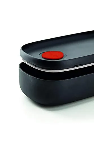 Lékué ▫️ Recipiente para transportar alimentos, Lunch Box to go, Preto, 1000 ml 4