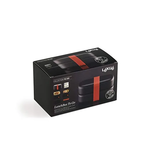 Lékué ▫️ Recipiente para transportar alimentos, Lunch Box to go, Preto, 1000 ml 5