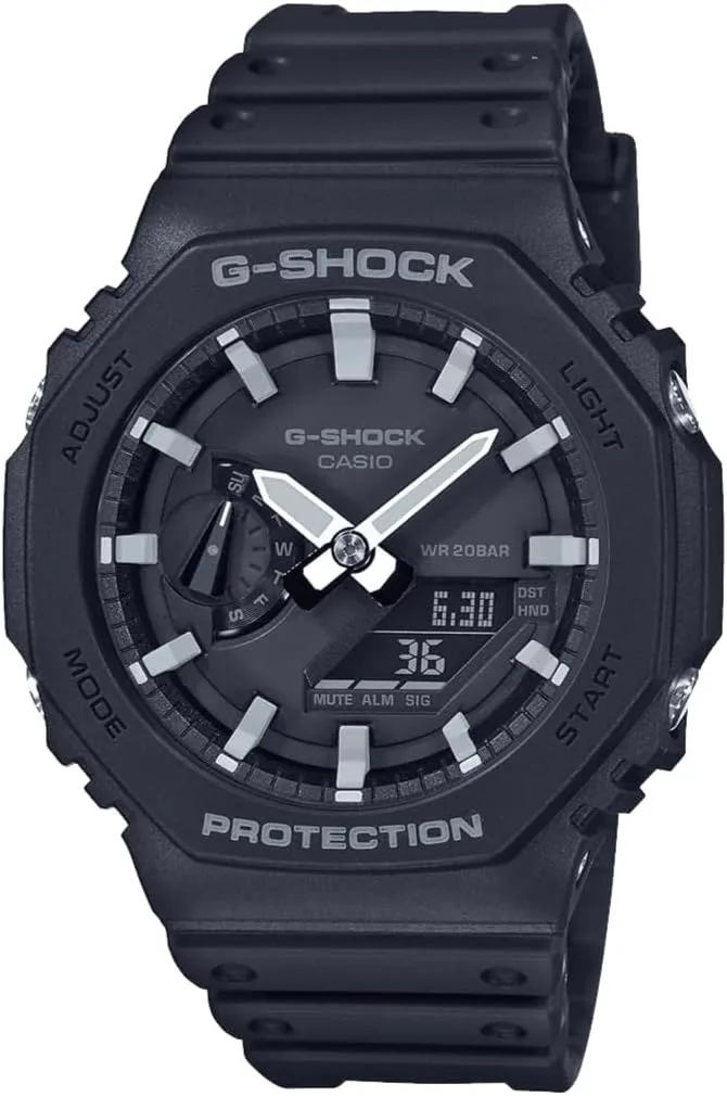 Casio ▫️ Relógio G-Shock para homem GA-2100 Carbon em resina e carbono - CA.GA-2100-1AER