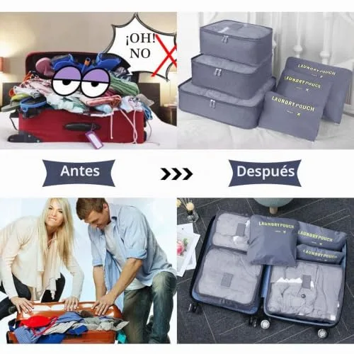 Vicloon ▫️ Organizador de Bagagem, Organizadores de Viagem, Organizador de Mala – Inclui Cubos de Embalagem para Viagem e Sacos de Compressão 4