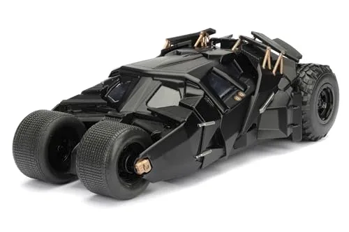 Jada ▫️ Toys Batman: O Cavaleiro das Trevas – Batmóvel metálico à escala 1:24 com figura do Batman, modelo de coleção com portas basculantes e detalhes realistas para fãs a partir dos 8 anos (9398261314R00) 4