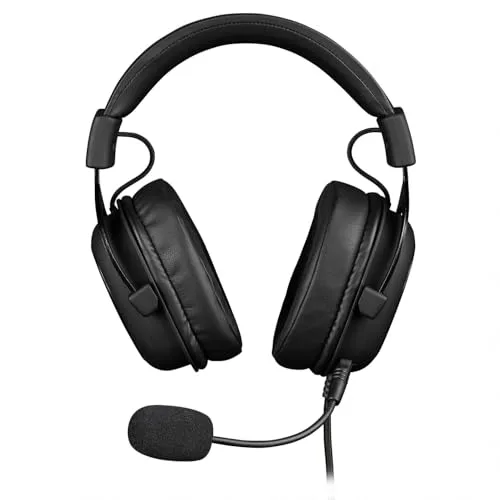 Konix ▫️ Auscultadores para jogos Drakkar com fio Bodhran para PC - Altifalantes de 53 mm - Microfone amovível - Cabo de 2,5 m - Preto 3