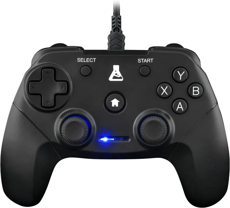 The G-Lab ▫️ G-Lab K-Pad Thorium - Comando de jogos para PC e PS3 com USB - Vibração integrada - Joystick para PC com Windows 10-11, PS3 e Android (USB) | Com cabo USB, vibração integrada, ergonómico, compatível com PC Windows 10/11, PS3 e Android