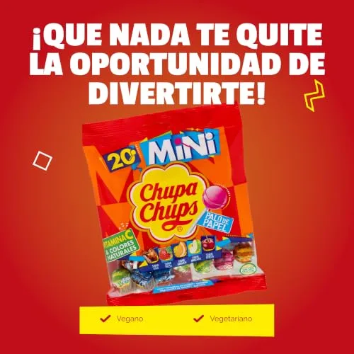 Chupa Chups ▫️ Mini, rebuçados com pau em vários sabores, 20 x 6 g 5