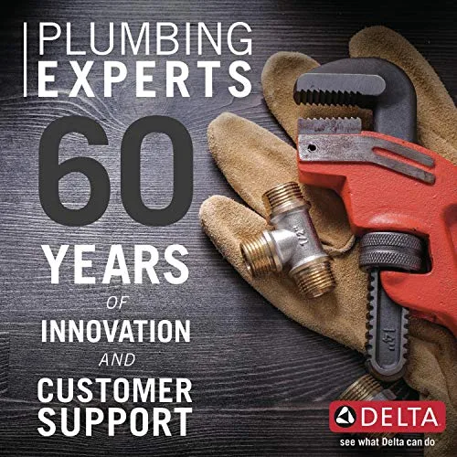 DELTA ▫️ Faucet Vesna 25789LF - Torneira de casa de banho de duas alavancas com conjunto de drenagem e fecho de drenagem sem preocupações, cromada 6