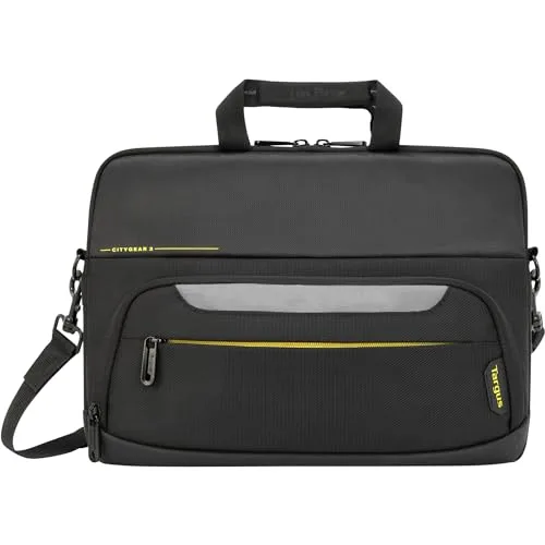 Targus ▫️ Mala para portátil até 14 polegadas com fecho superior CityGear, mala leve para as deslocações diárias, protetor para computador – Preto, TSS866GL 2
