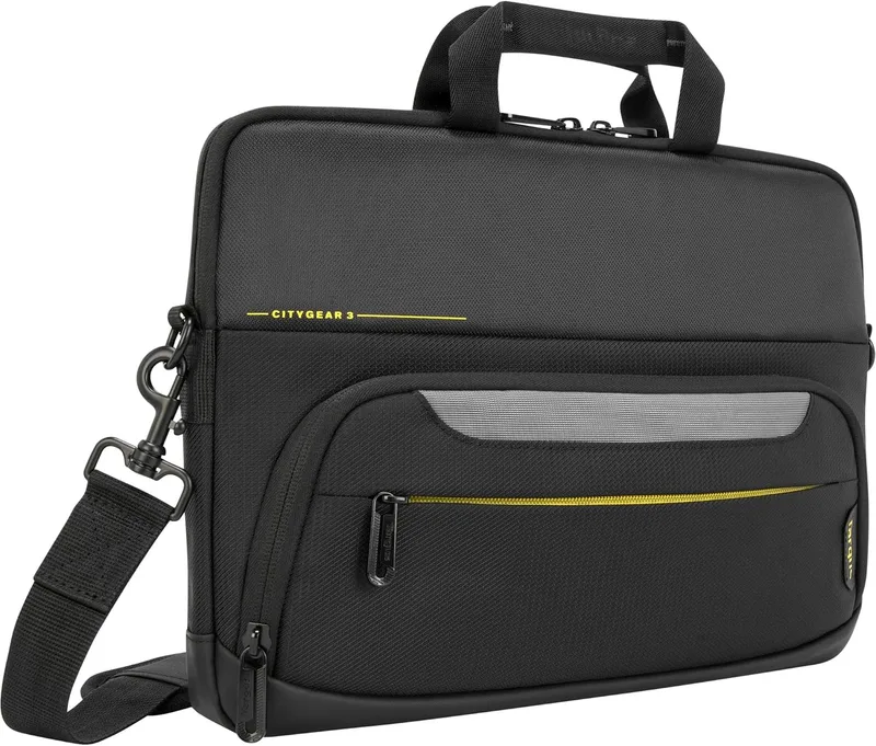 Targus ▫️ Mala para portátil até 14 polegadas com fecho superior CityGear, mala leve para as deslocações diárias, protetor de computador – Preto, TSS866GL