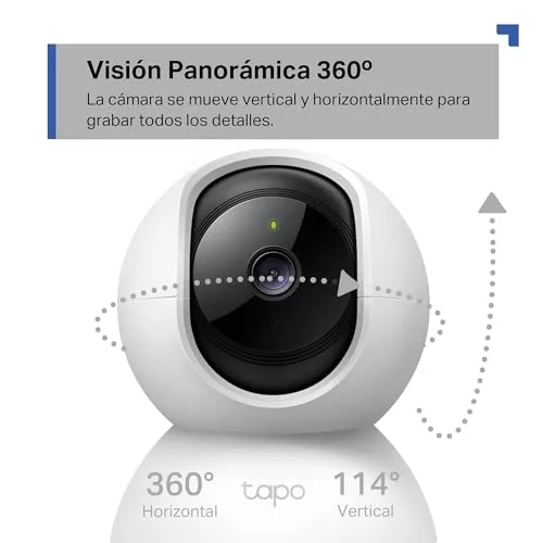 Tapo ▫️ C200 - Câmara de vigilância Wi-Fi para interiores com visão de 360º, 1080p e deteção por IA 4