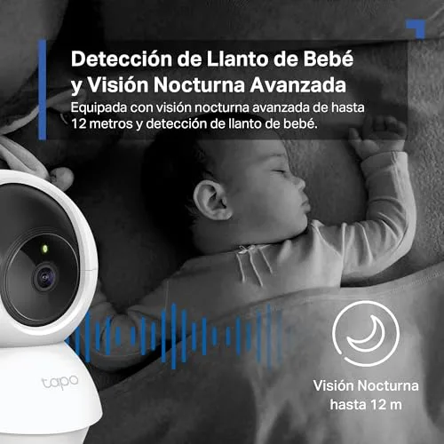 Tapo ▫️ C200 - Câmara de vigilância Wi-Fi para interiores com visão de 360º, 1080p e deteção por IA 5