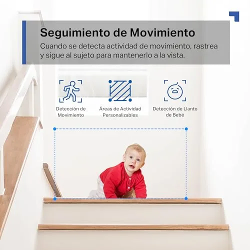 Tapo ▫️ C200 - Câmara de vigilância Wi-Fi para interiores com visão de 360º, 1080p e deteção por IA 6