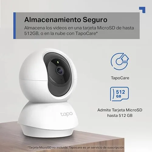 Tapo ▫️ C200 - Câmara de vigilância Wi-Fi para interiores com visão de 360º, 1080p e deteção por IA 7