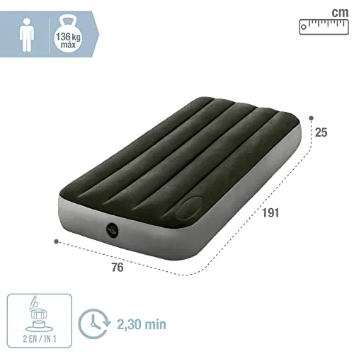 Intex ▫️ Colchão insuflável com bomba integrada Fiber-Tech Downy 4