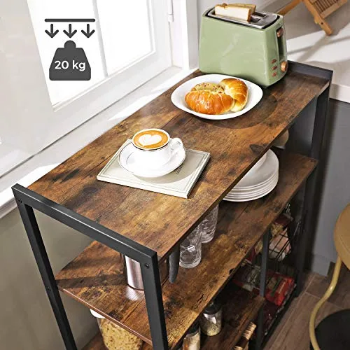 VASAGLE ▫️ Estante de cozinha para micro-ondas com 2 cestos, 80x35x94 cm 5