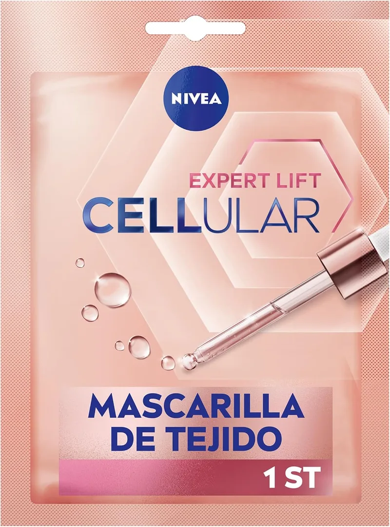 NIVEA ▫️ Cellular Expert Lift - Máscara Facial Anti-Envelhecimento - Com Ácido Hialurónico e Bakuchiol Puro - Remodela e Reduz as Rugas - Pele Mais Firme - Todos os Tipos de Pele e Todas as Faixas Etárias - 1 Unidade