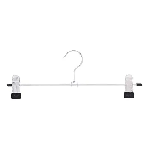 Amazon Basics ▫️ Cabides de metal com clipes para calças e saias, Embalagem de 20, Cromado 3