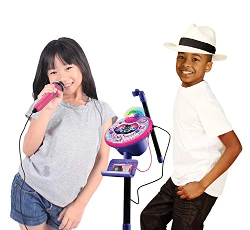 VTech ▫️ Kidi Superstar LightShow, Microfone de Karaoke Interativo 9 em 1, Bola de Discoteca, Aprende a Cantar, Efeitos de Voz e Luzes, Gravador e Jogos Musicais, Versão ESP 2