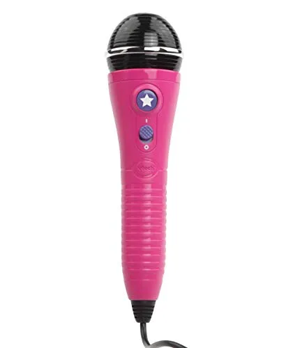 VTech ▫️ Kidi Superstar LightShow, Microfone de Karaoke Interativo 9 em 1, Bola de Discoteca, Aprende a Cantar, Efeitos de Voz e Luzes, Gravador e Jogos Musicais, Versão ESP 4