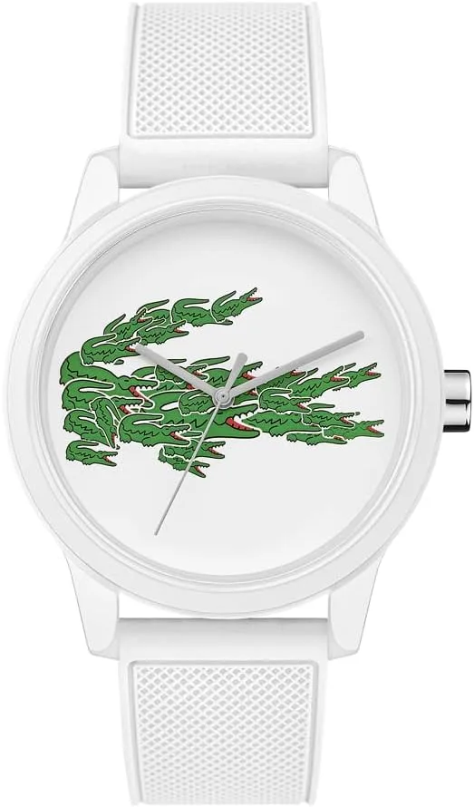 Lacoste ▫️ Relógio de Quartzo Analógico para Homem ou Mulher, com uma bracelete de silicone elegante com textura Petit piqué