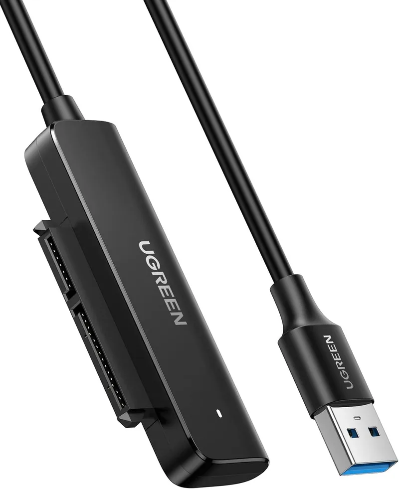 UGREEN ▫️ Cabo SATA III para USB 3.0, Adaptador de disco rígido de 2,5" SDD HDD com suporte UASP S.M.A.R.T, Trim, PC, PS4, Xbox compatível, 10TB MAX