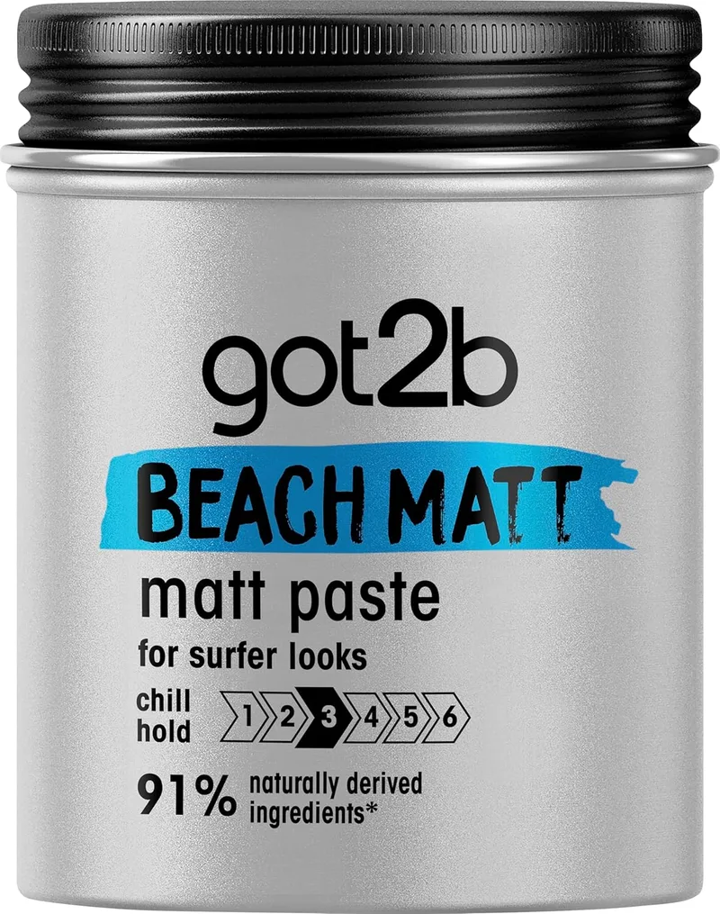 Got2B ▫️ Cera Fixadora Beach Matt, Efeito mate, Fixação média, Não cola, 100 ml