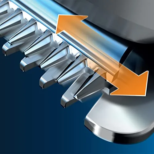 PHILIPS ▫️ Série 5000 HC5650/15 - Máquina de cortar cabelo com lâminas de aço inoxidável, 28 ajustes de comprimento, 90 minutos de autonomia sem fio, inclui 3 pentes-guia e estojo de viagem 5