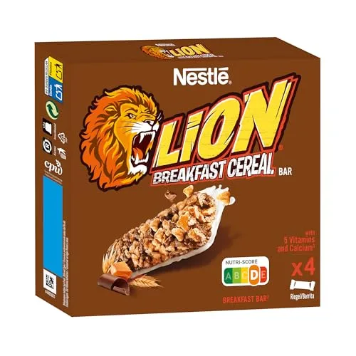 Nestlé ▫️ Barritas Lion com chocolate e caramelo. Embalagem de 32 barritas 3