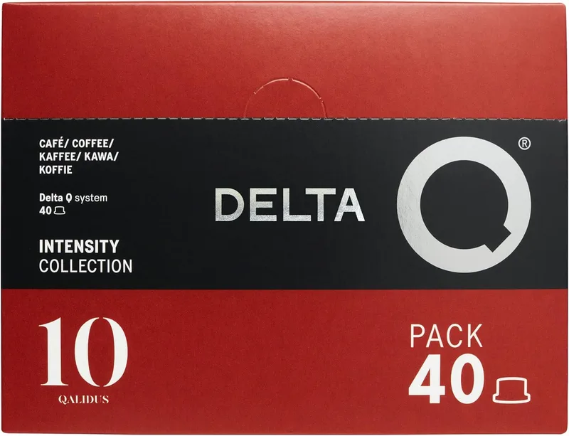 Delta Q ▫️ Qalidus - Embalagem XL de 40 cápsulas de café torrado e moído (40 x 5,5 g)