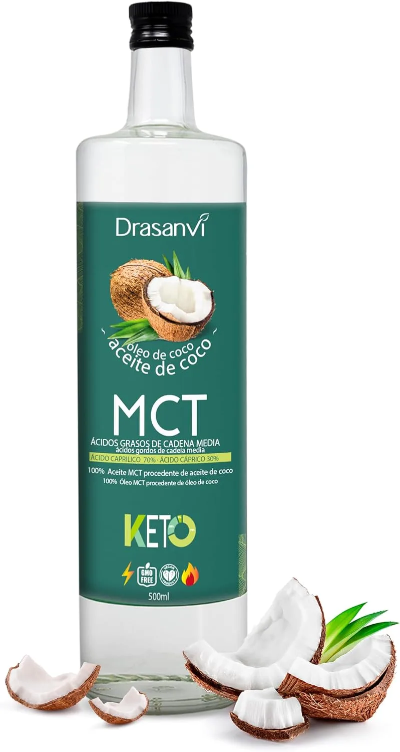Drasanvi ▫️ Óleo MCT de Coco Energia de Fácil Absorção 500 ml Sem Glúten