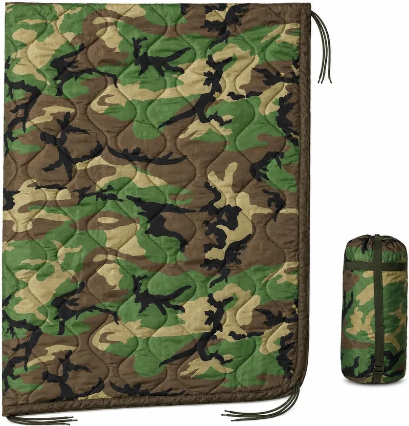 USGI Industries ▫️ Woobie Military Blanket | Cobertor de campismo isolado, forro de poncho, grande, portátil, isolante, à prova de água, caminhadas, sobrevivência, saco de transporte