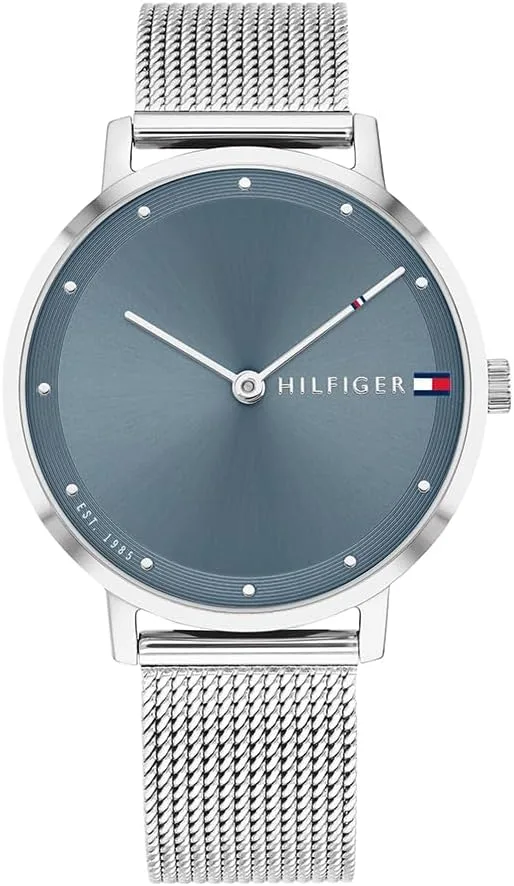 Relógio de duas mãos com movimento de quartzo Tommy Hilfiger para mulher com bracelete em aço inoxidável (elos ou malha), pele ou silicone