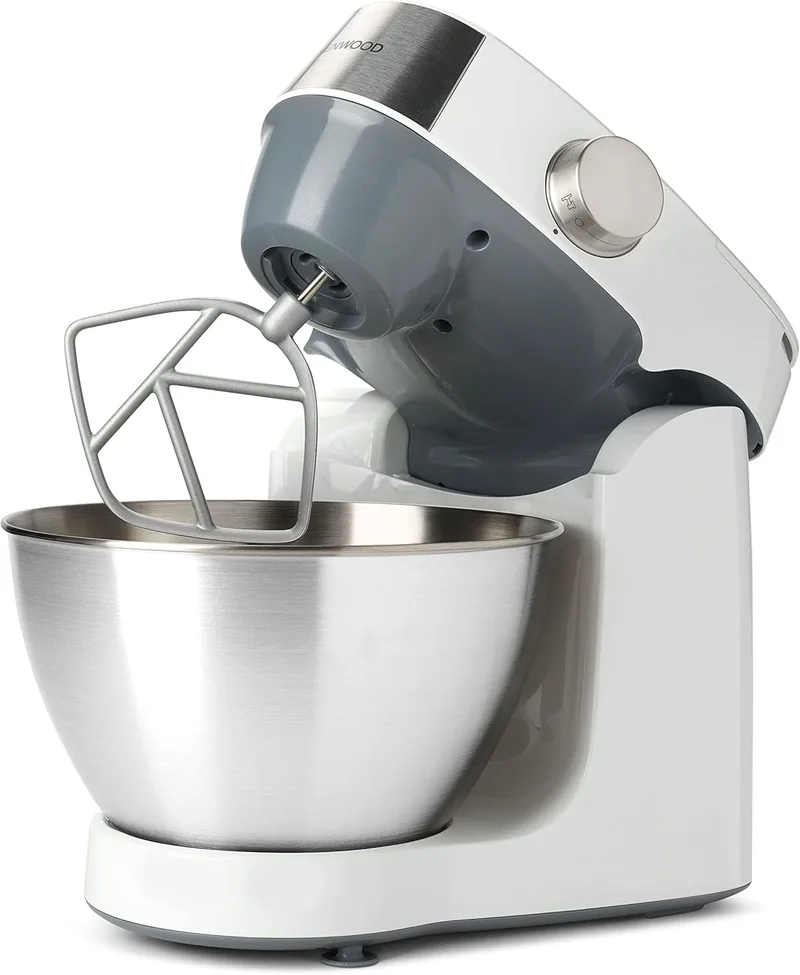 Kenwood Prospero+ KHC29.H0WH - Máquina de cozinha multifunções, taça de 4,3 L, misturar, bater e amassar, liquidificador com taça de vidro de 1,5 L, processador de alimentos de 1,4 L com três discos e espremedor de sumos, branco