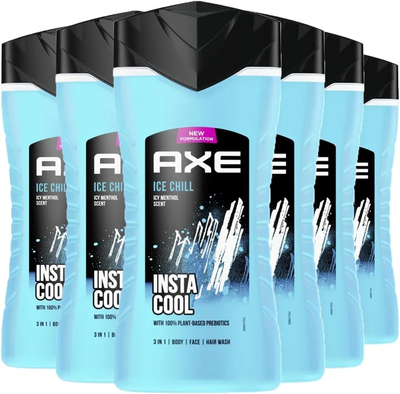 AXE ▫️ Ice Chill - Gel de banho, 400 ml x 6 unidades