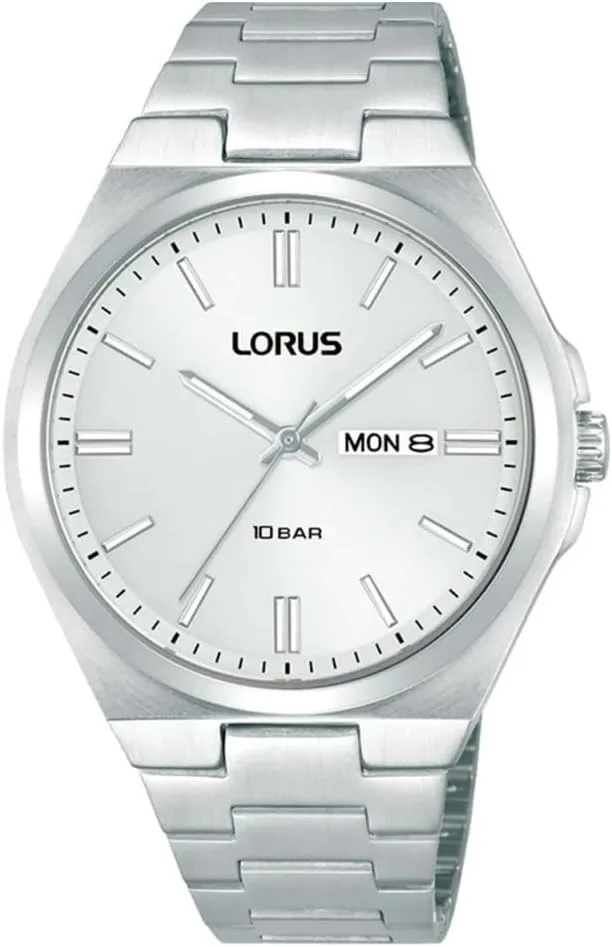 Lorus ▫️ RH399AX9 - Relógio analógico de quartzo para homem com bracelete em aço inoxidável, prateado