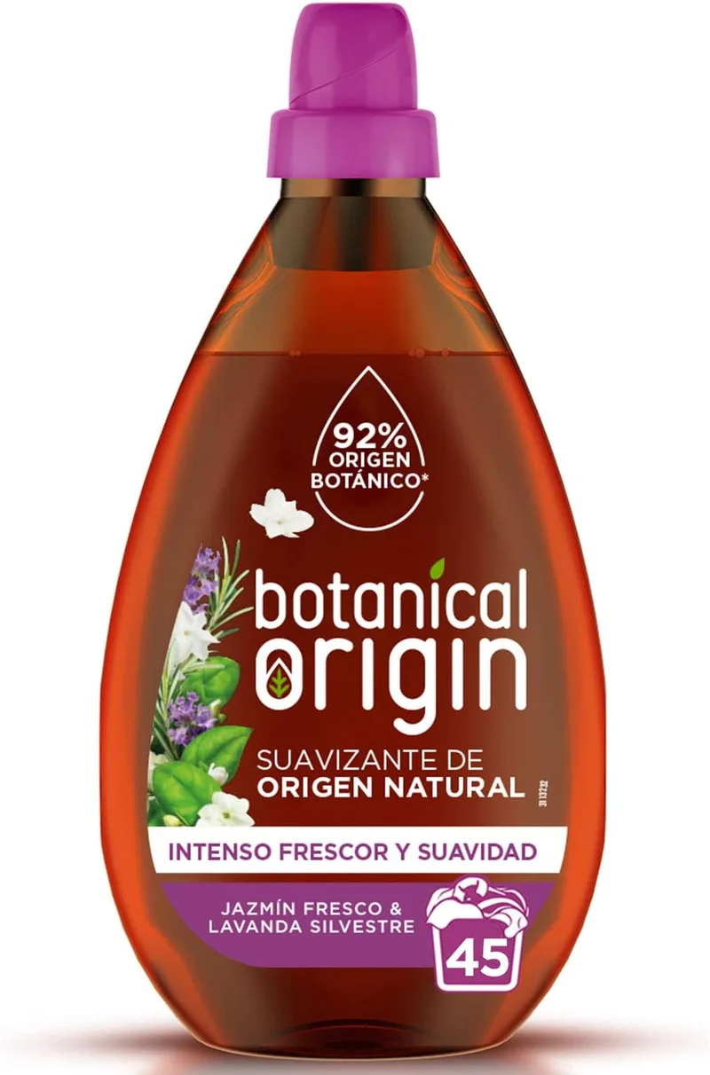 Botanical Origin ▫️ Amaciador Ecológico para Roupa com Fragrância de Jasmim Fresco e Lavanda Selvagem, 50 lavagens,