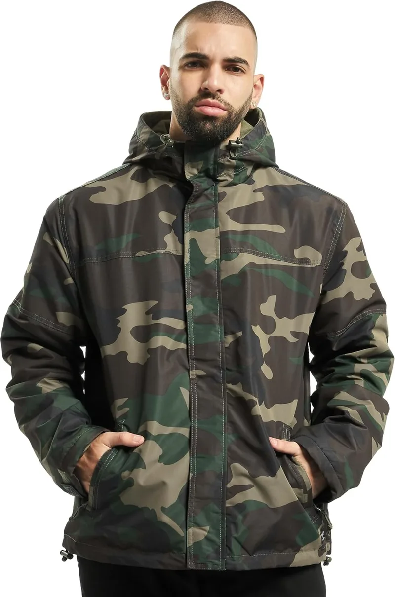 Brandit ▫️ Blusão com fecho de correr para homem Blusão preto