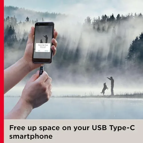 SanDisk ▫️ Ultra Dual Drive Go 256 GB, USB-C e USB-A, até 400 MB/s 5